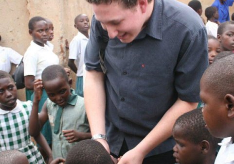 Matthew Warren during a recent visit to Africa.