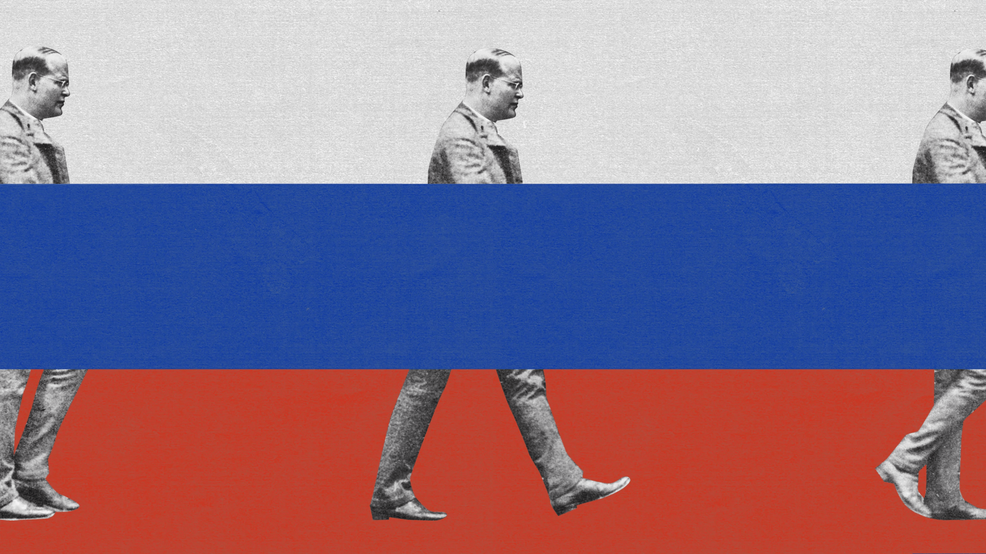 Dietrich Bonhoeffer y la bandera de Rusia.