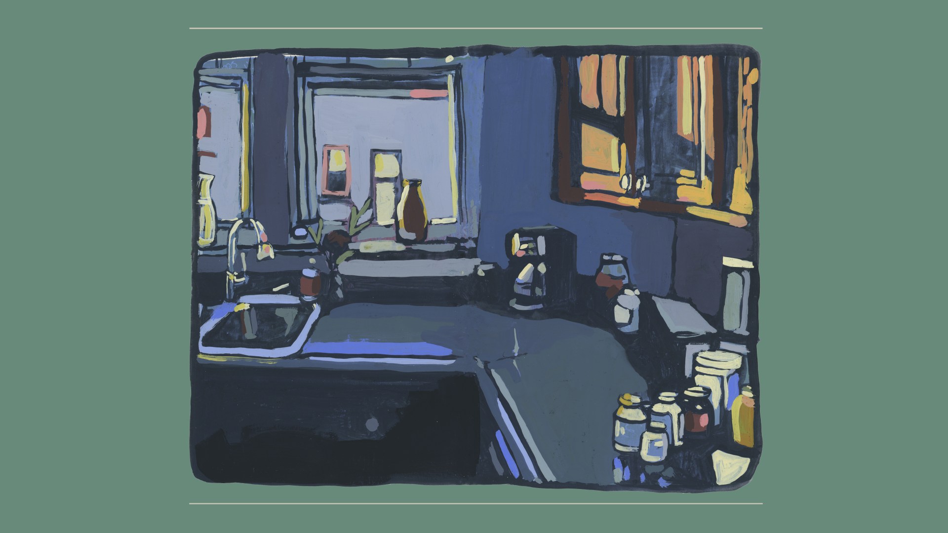 Kitchen. Gouache sobre papel. 2020