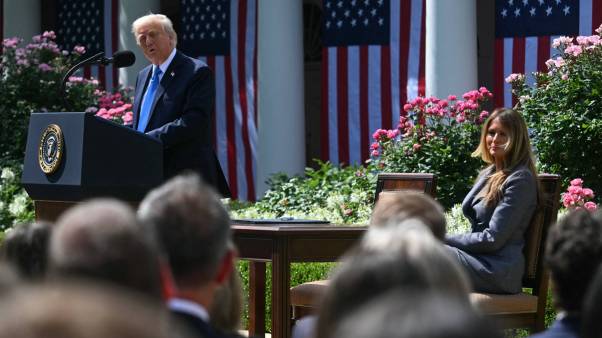 El presidente Donald Trump y la primera dama Melania Trump