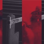 An image of ICE agents and an image of an empty church.