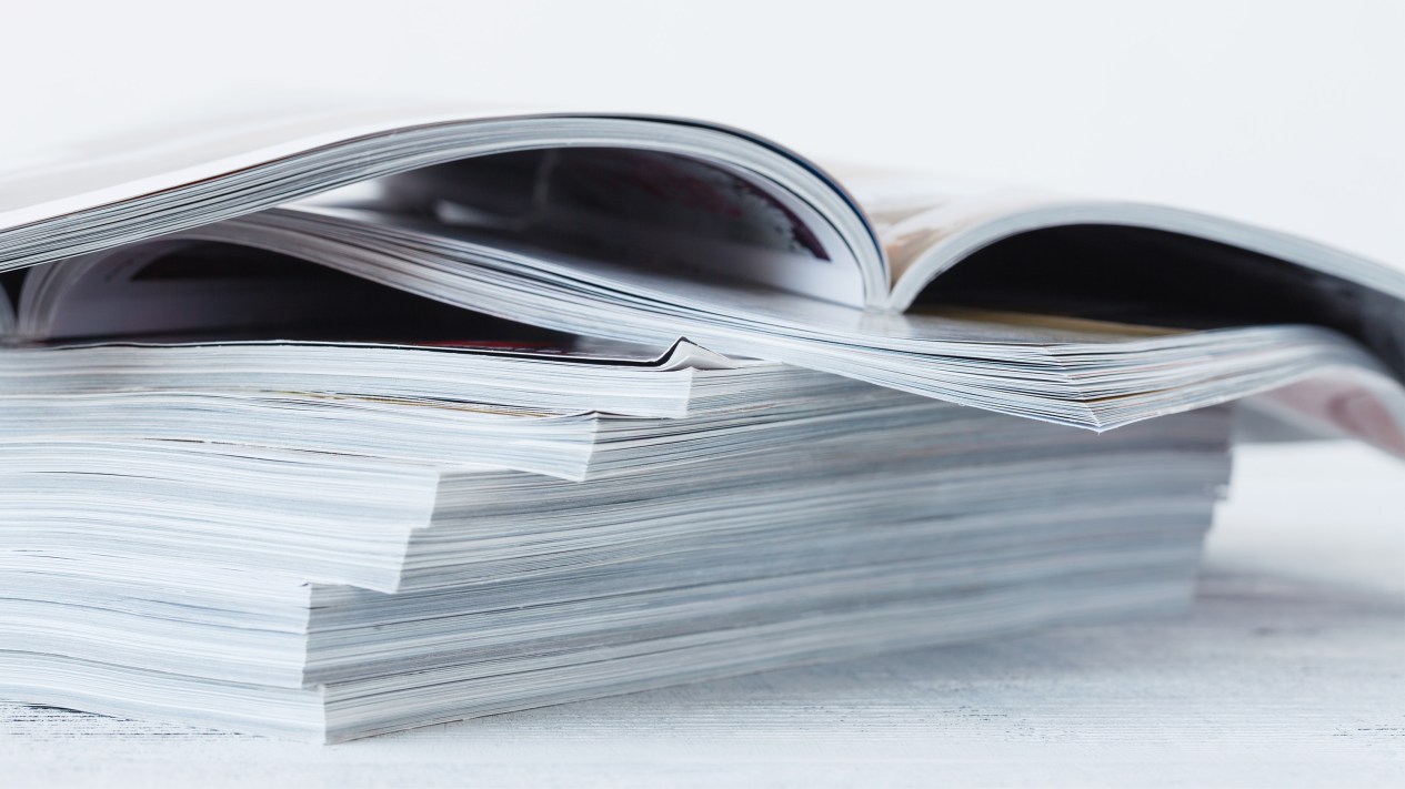 A stack of magazines
