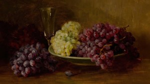 «Naturaleza muerta con uvas» de Edith White.